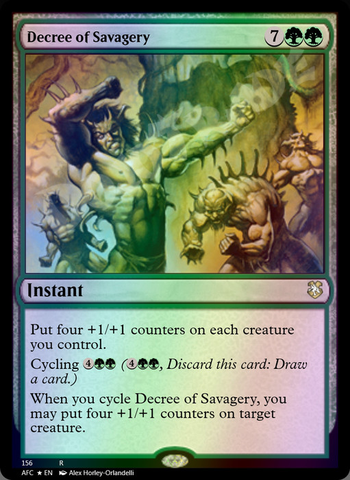 Decree of Savagery FOIL