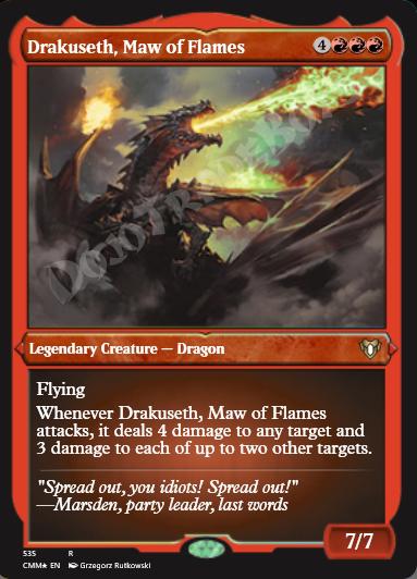 Drakuseth, Maw of Flames (Etched) FOIL