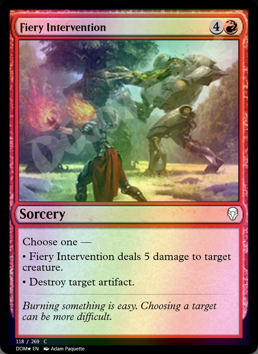 Fiery Intervention FOIL