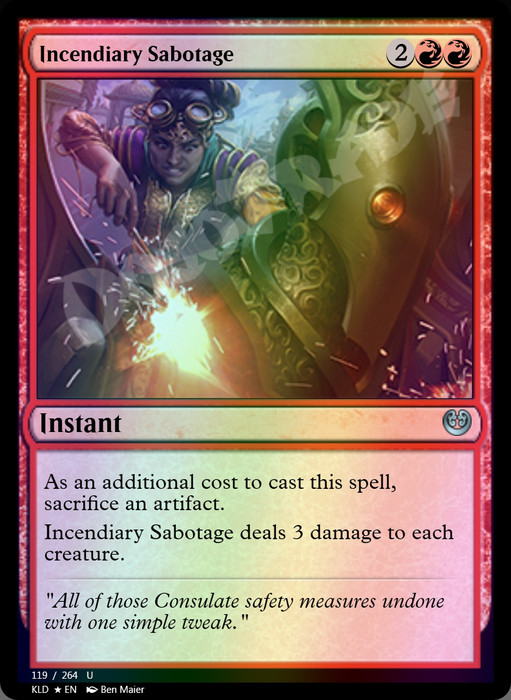 Incendiary Sabotage FOIL