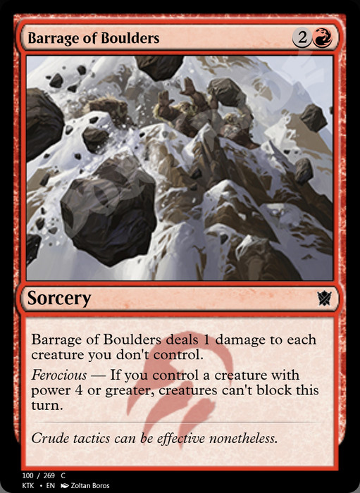 Barrage of Boulders