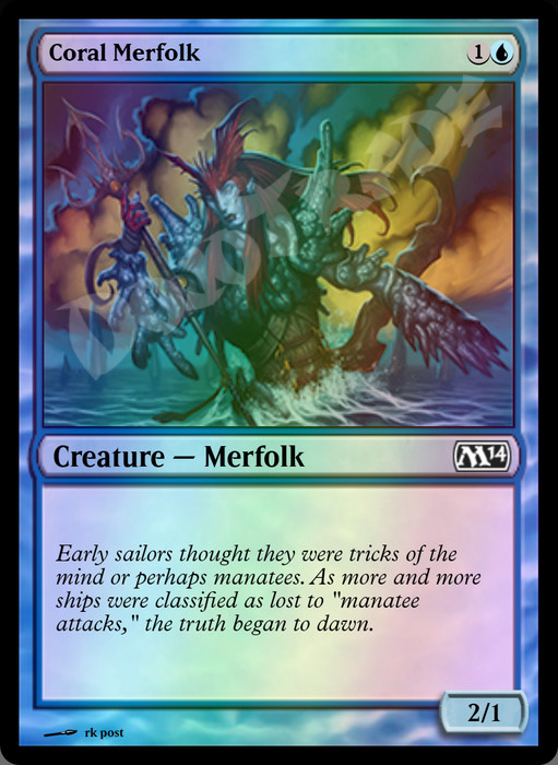 Coral Merfolk FOIL