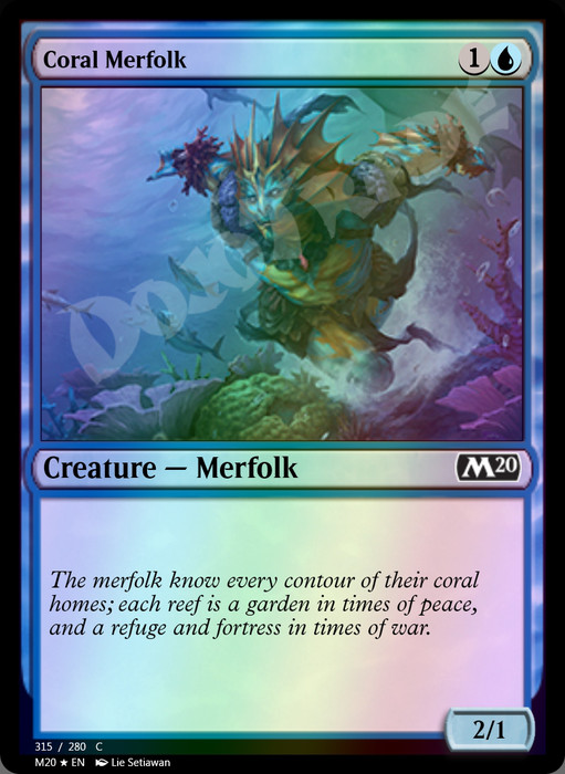 Coral Merfolk FOIL