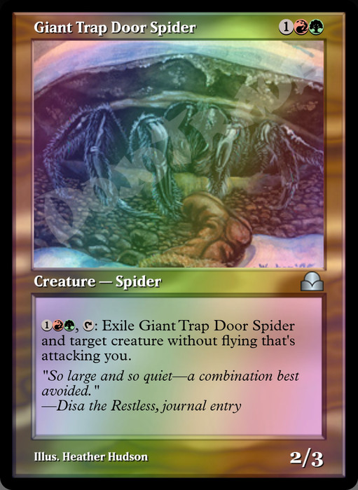 Giant Trap Door Spider FOIL