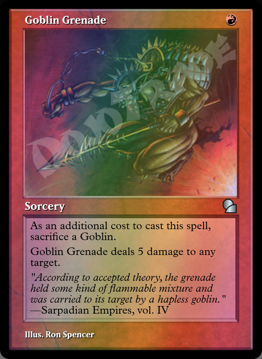 Goblin Grenade FOIL