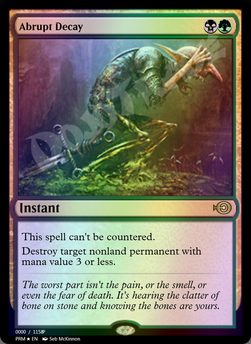 Abrupt Decay FOIL