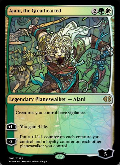 Ajani, the Greathearted (Stained Glass) FOIL