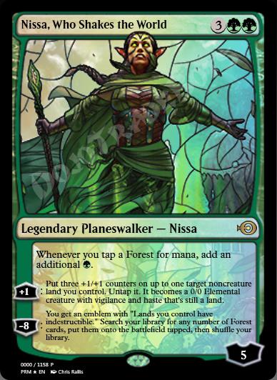 Nissa, Who Shakes the World (Stained Glass) FOIL