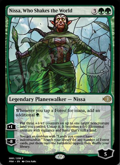 Nissa, Who Shakes the World (Stained Glass)