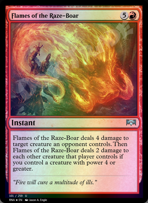 Flames of the Raze-Boar FOIL