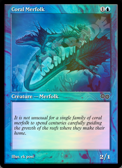 Coral Merfolk FOIL