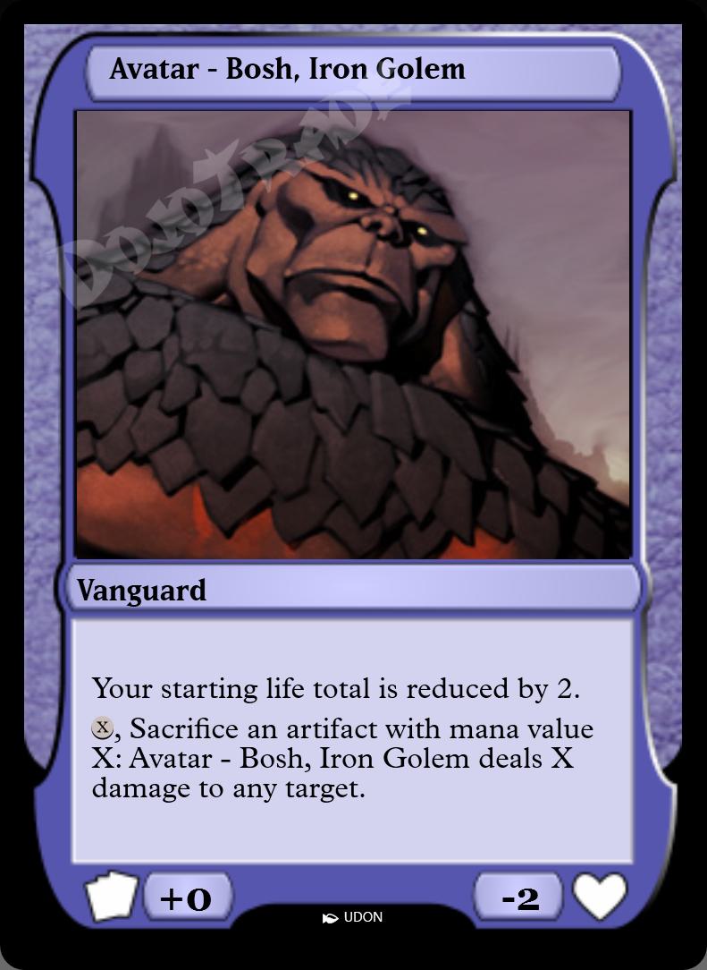 Avatar - Bosh, Iron Golem