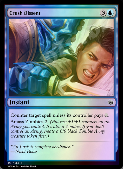 Crush Dissent FOIL