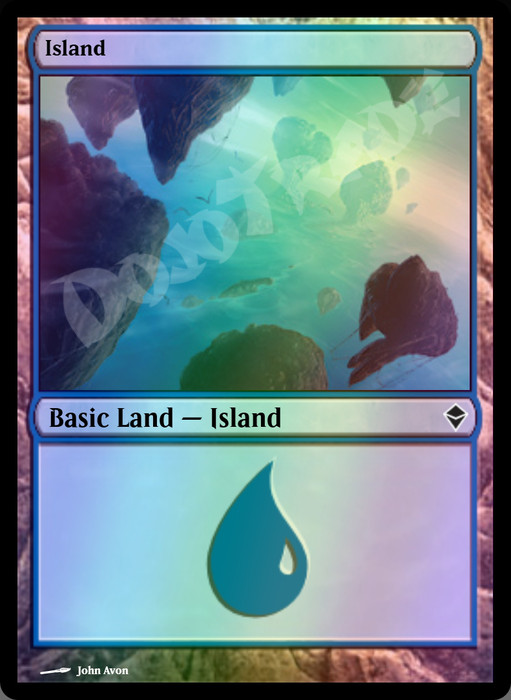 Island (#234 Half Art) FOIL