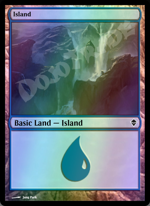 Island (#235 Half Art) FOIL