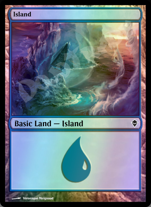 Island (#236 Half Art) FOIL