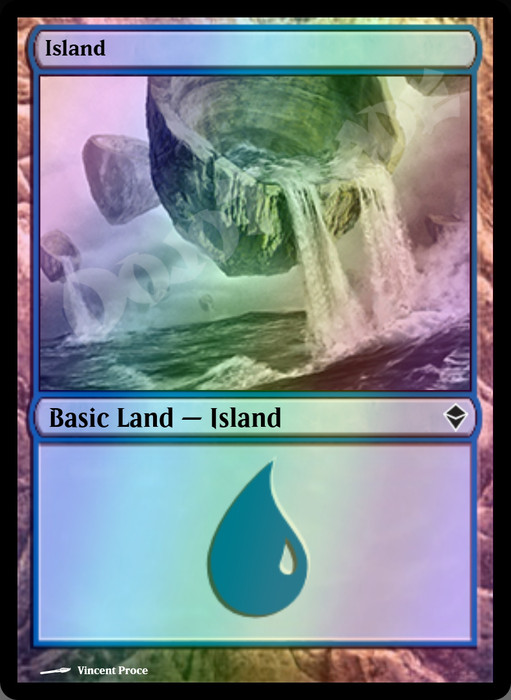 Island (#237 Half Art) FOIL